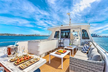 Vivid Sydney Festival catamaran cruise with canapés